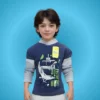 Charcoal Long Sleeve Kids' T-Shirt – Over the Moon Print